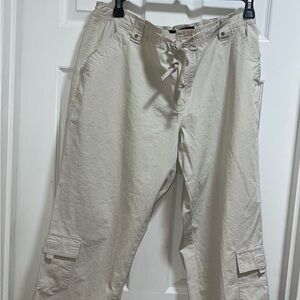 ♦️ Venezia Womens Cargo‎ Pants High Rise Drawstring Flap Pockets Size 20 Used